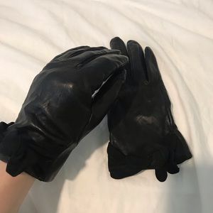 Ralph Lauren Leather Gloves with Bow